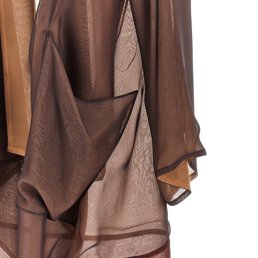 ALBERTA FERRETTI Spolverino in chiffon di seta, view 2