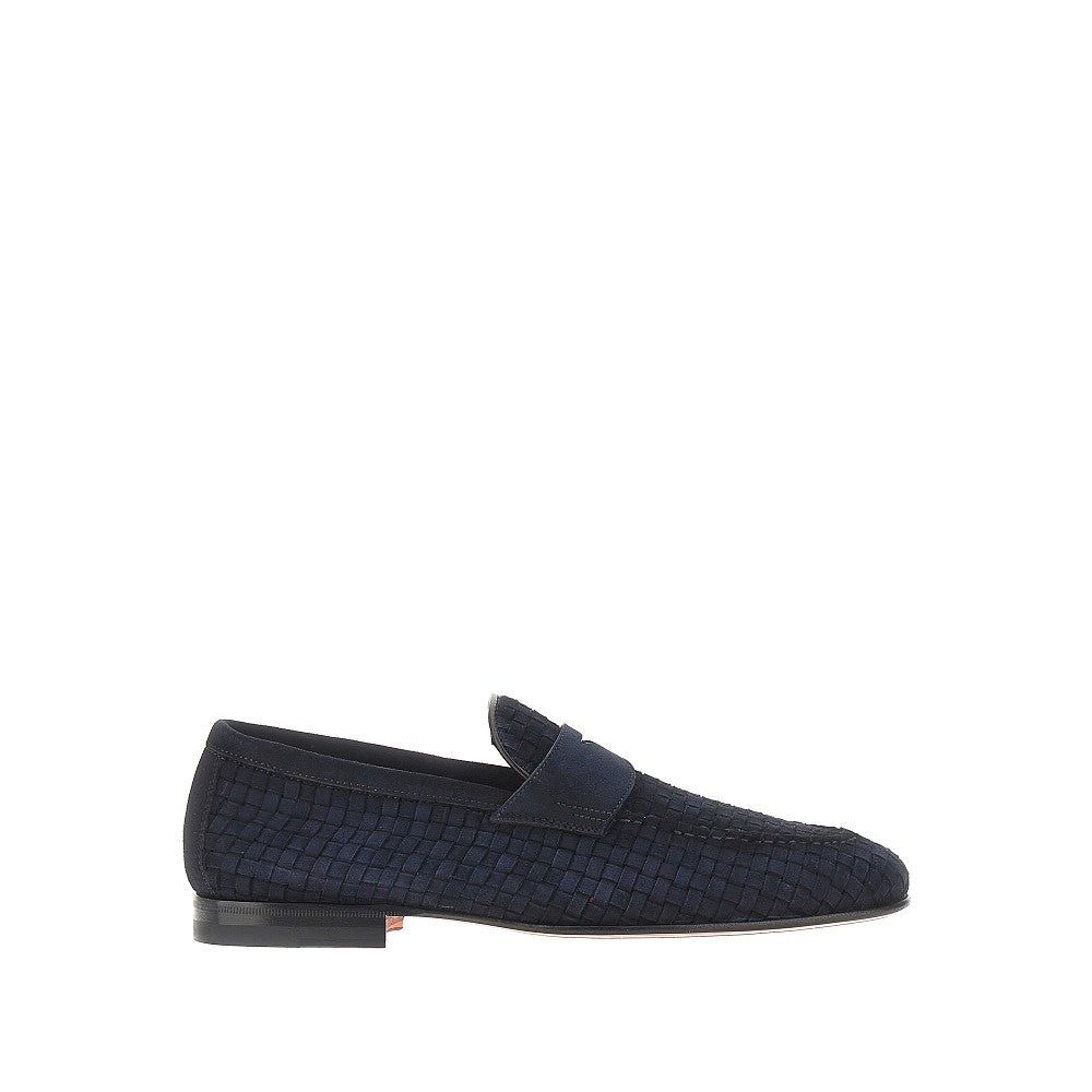 SANTONI Penny Loafer 'Carlo' in pelle scamosciata