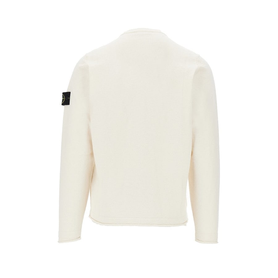 Stone Island Pullover girocollo in misto cotone, view 3