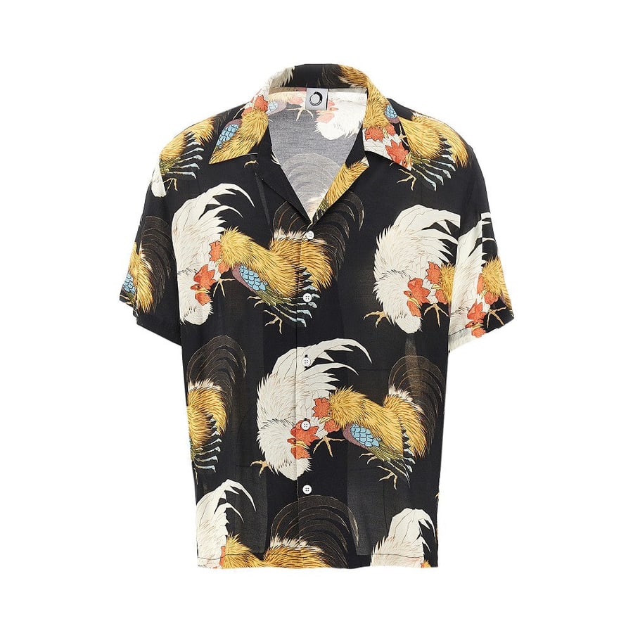 ENDLESS JOY Camicia 'Roosters' in seta