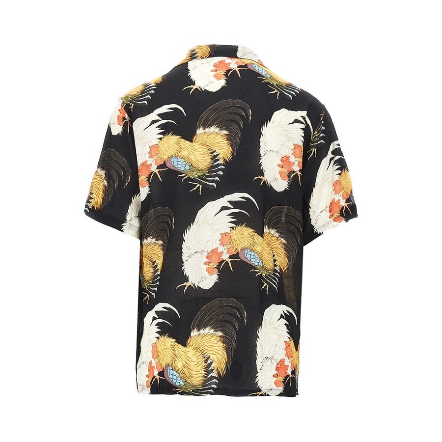 ENDLESS JOY Camicia 'Roosters' in seta, view 3
