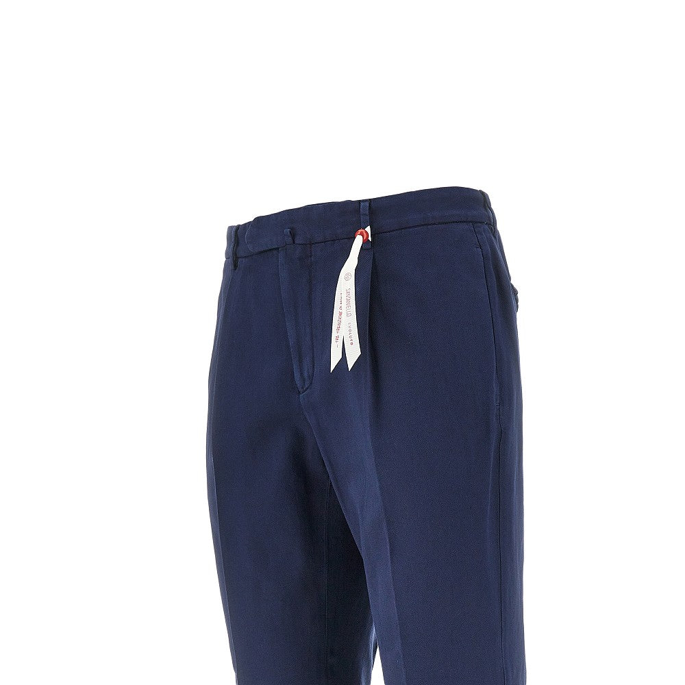 SANTANIELLO Pantalone 'Arechi' in cotone e lino, view 2