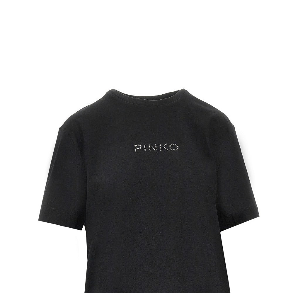 Pinko T-shirt 'More Strass Less Stress', view 2