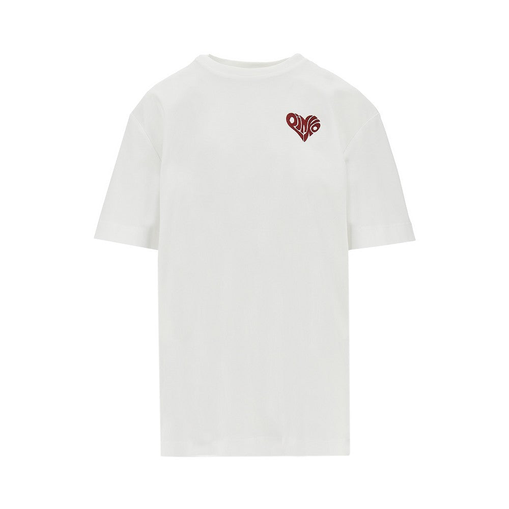 Pinko T-shirt con stampa 'AMORE' in strass