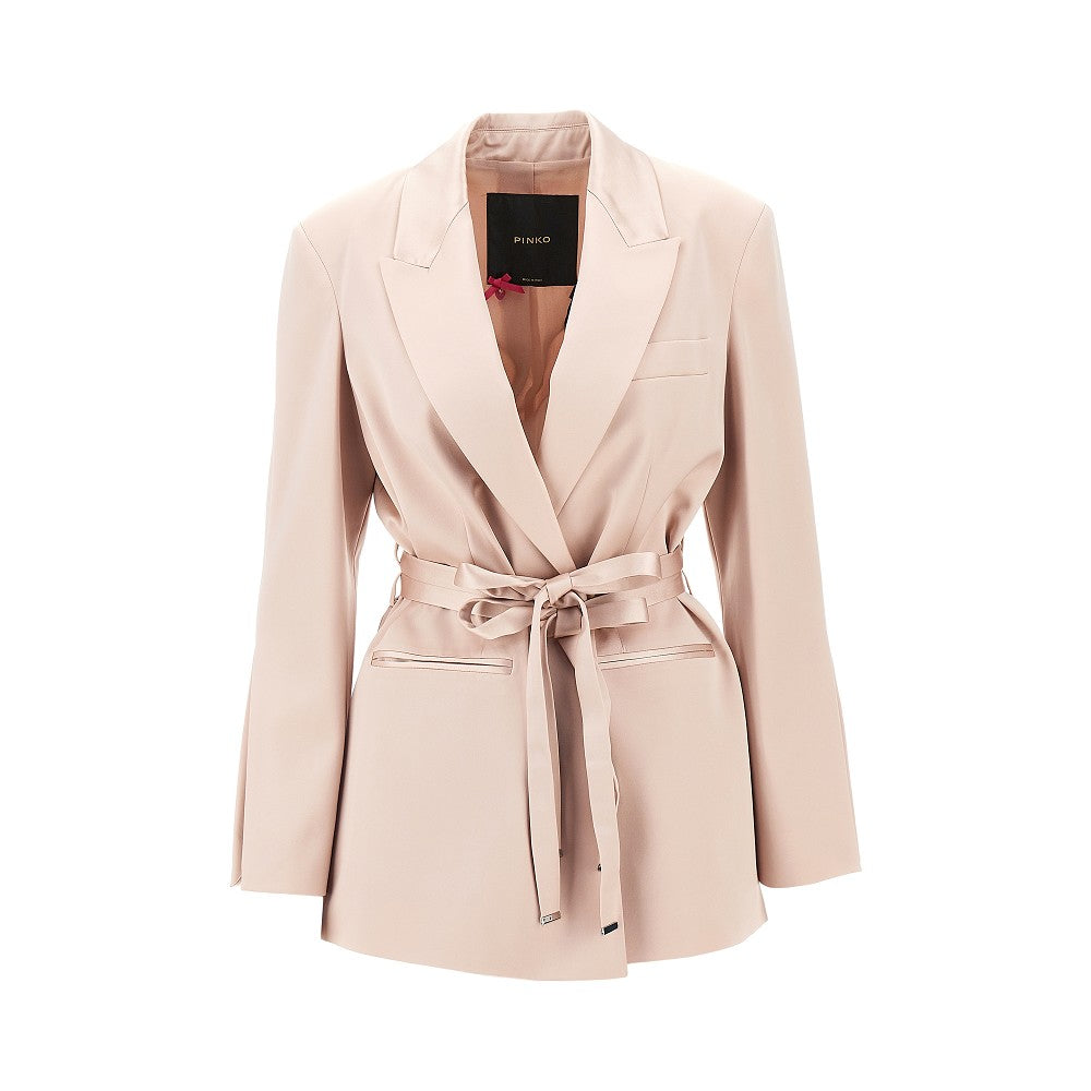 Pinko Giacca in satin con cintura