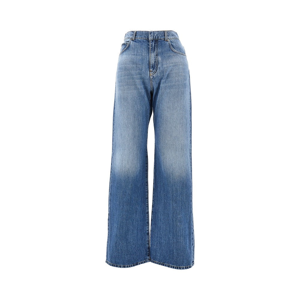 Pinko Jeans wide leg con scoloriture