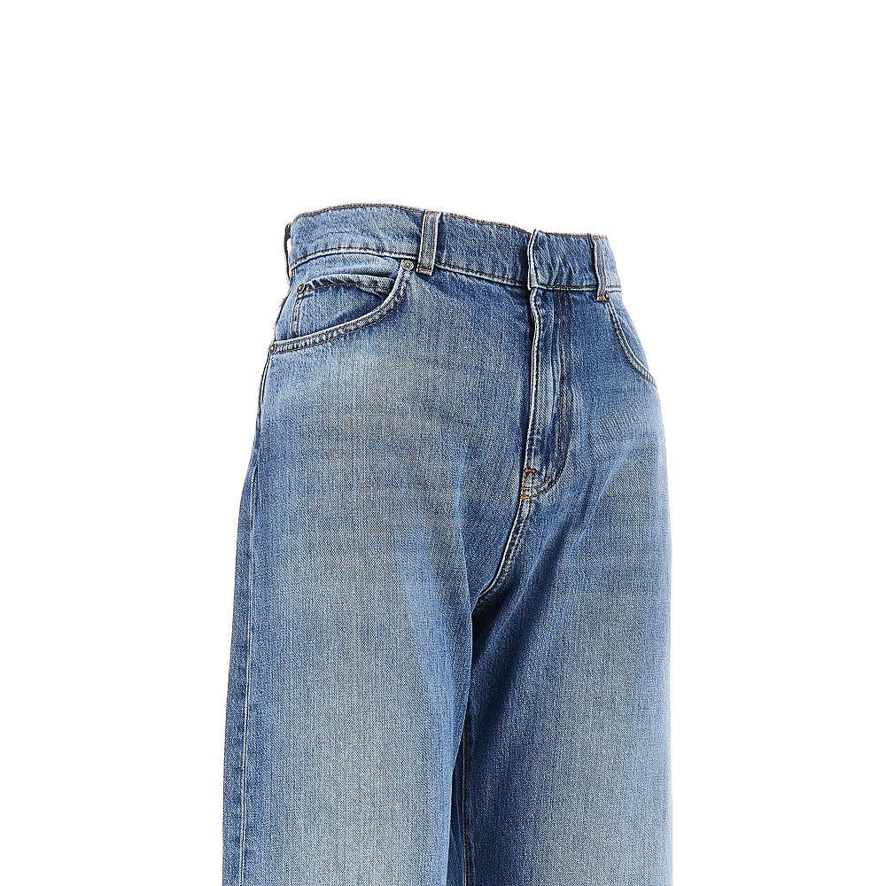 Pinko Jeans wide leg con scoloriture, view 2