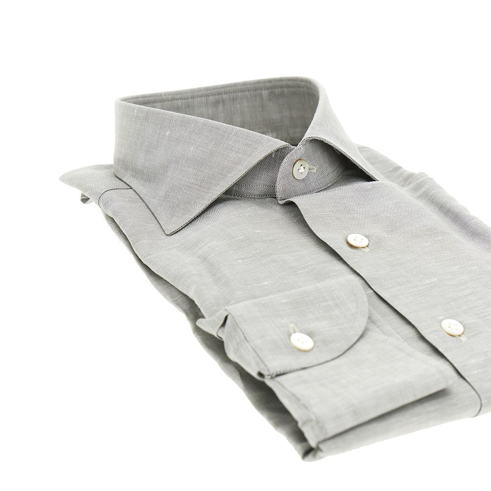 BORRIELLO NAPOLI Camicia sartoriale in cotone e lino, view 2