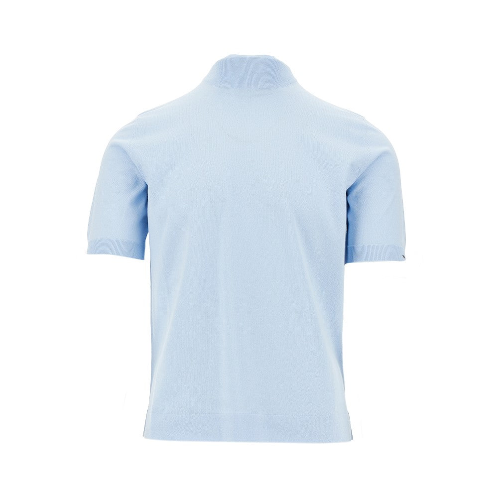 Prada T-shirt a collo alto in filato di cotone