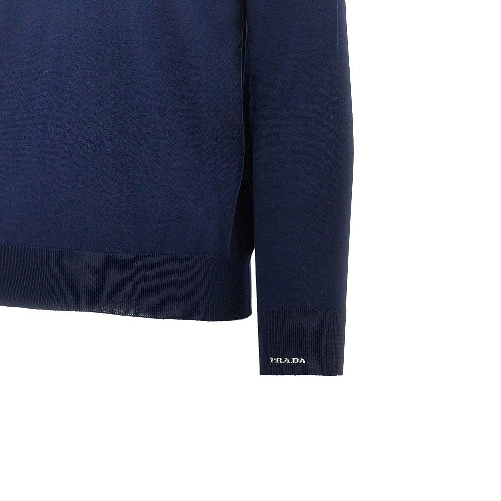 Prada Maglia in cotone con scollo a V, view 2