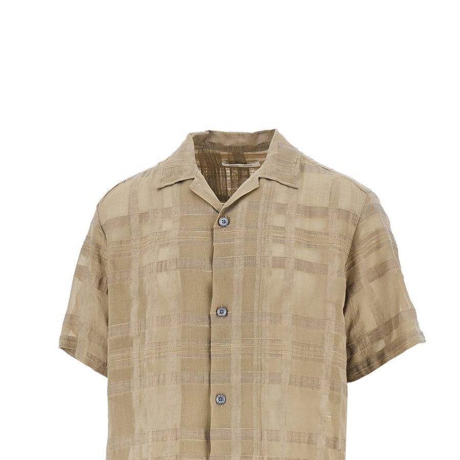 CMMN SWDN Camicia 'Ted' in lino e cotone, view 2