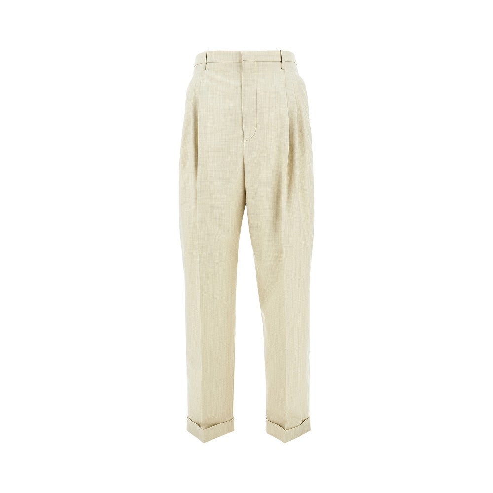 Bottega Veneta Pantalone in lana e cotone mélange