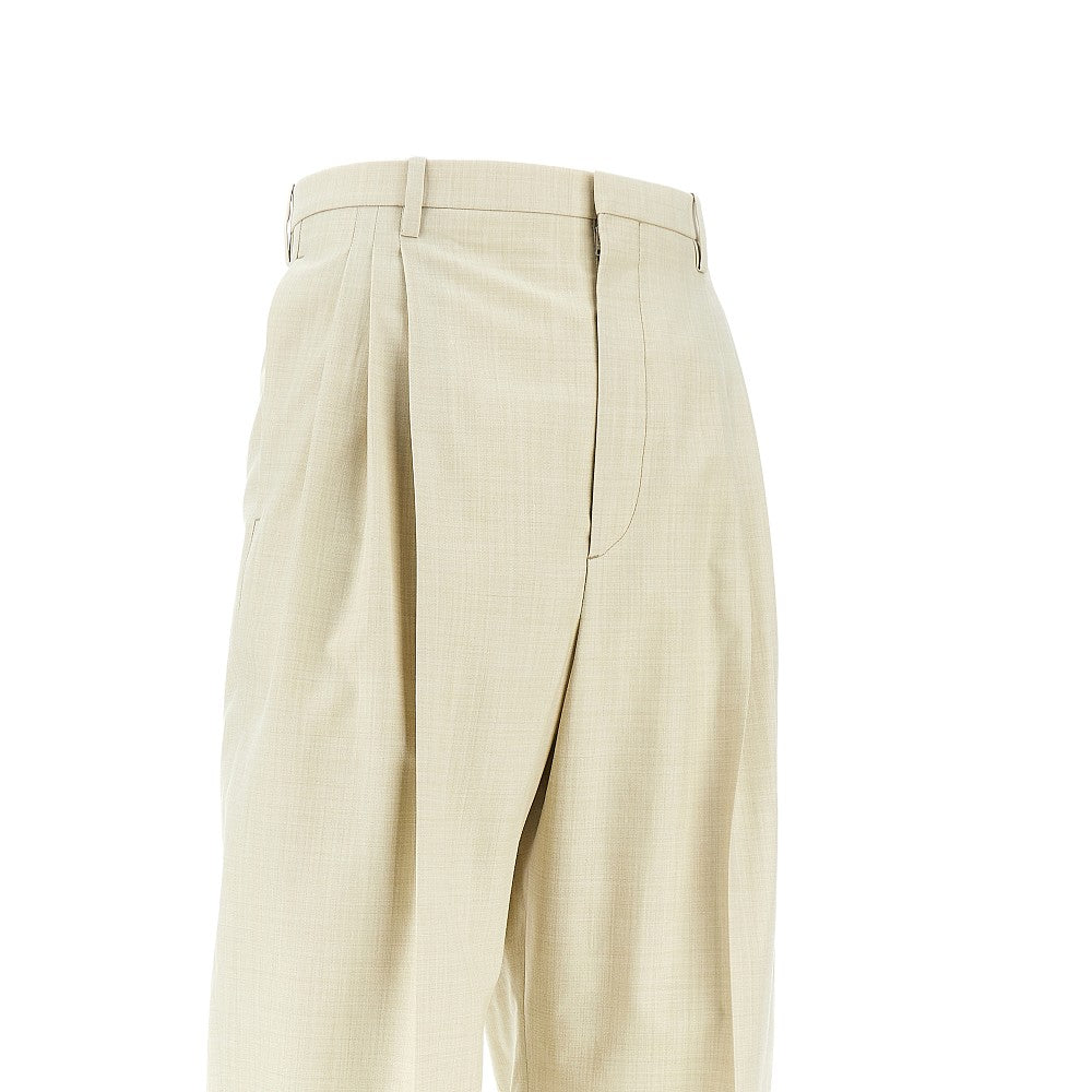 Bottega Veneta Pantalone in lana e cotone mélange, view 2