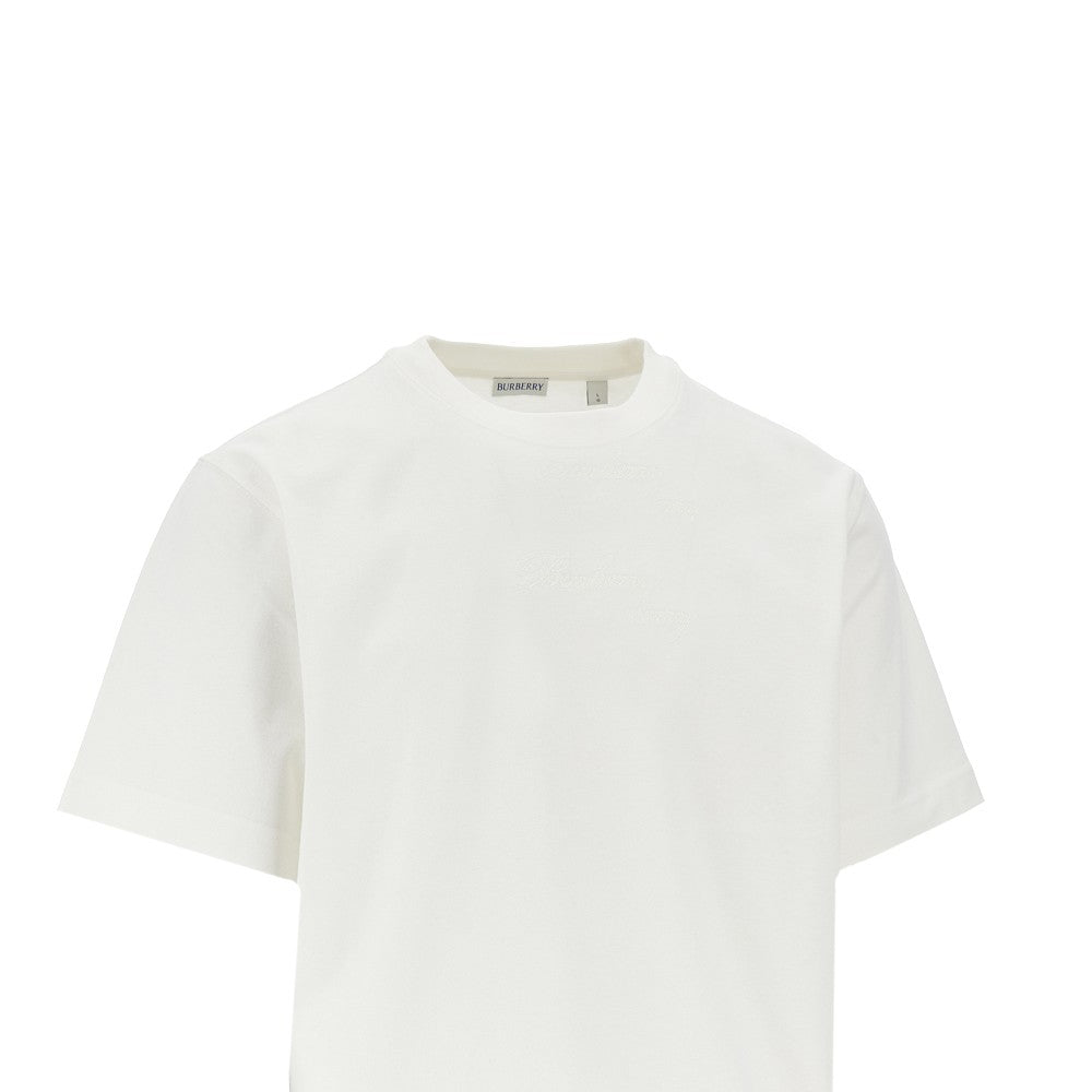 Burberry T-shirt con logo in Burberry Check, view 2