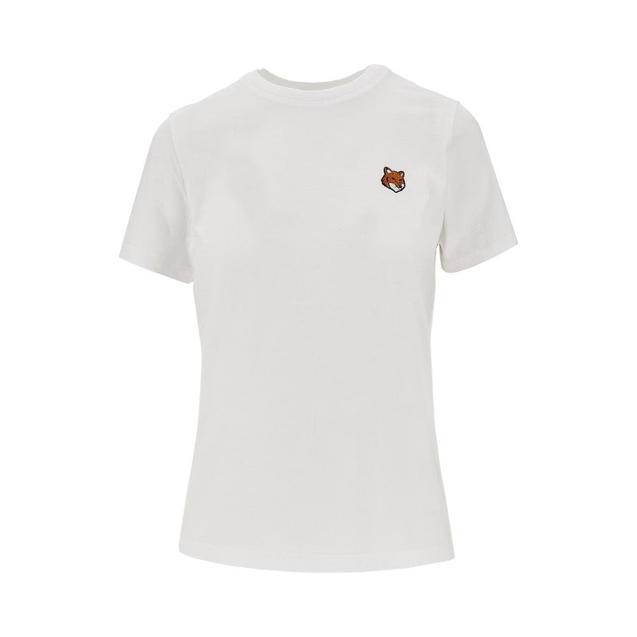 MAISON KITSUNE T-shirt con patch 'Fox Head'