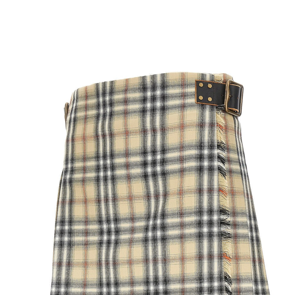 Burberry Minigonna in lana Check, view 2