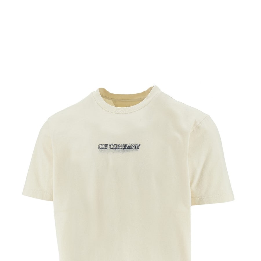 C.P. Company T-shirt con logo ricamato, view 2