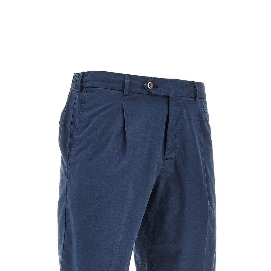 PT Torino Bermuda in cotone e lino stretch, view 2