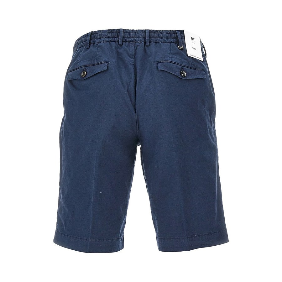 PT Torino Bermuda in cotone e lino stretch, view 3