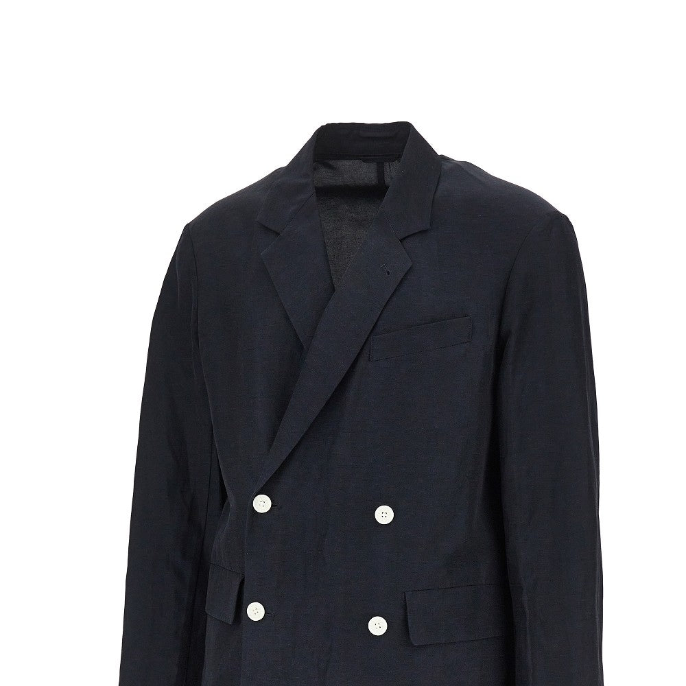 Emporio Armani Giacca doppiopetto in misto lino, view 2
