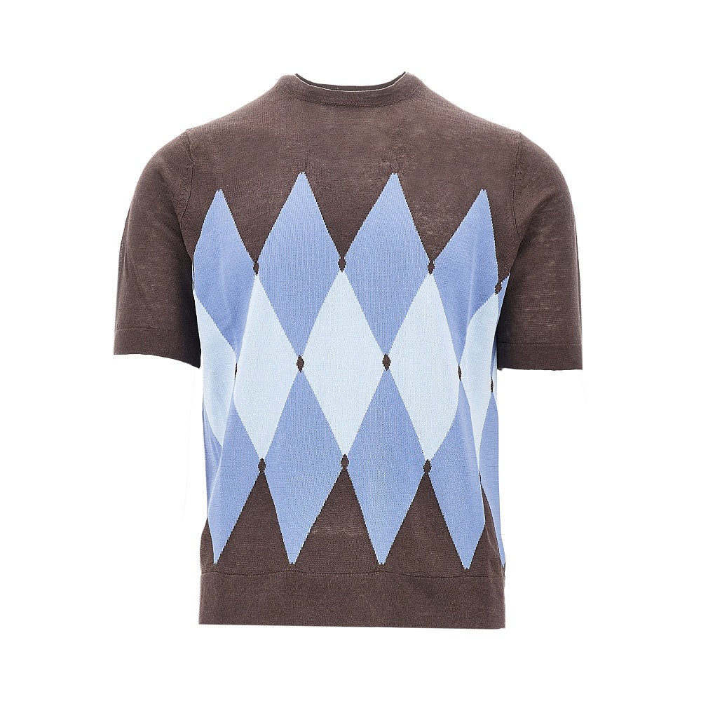 BALLANTYNE Pullover a manica corta in misto lino