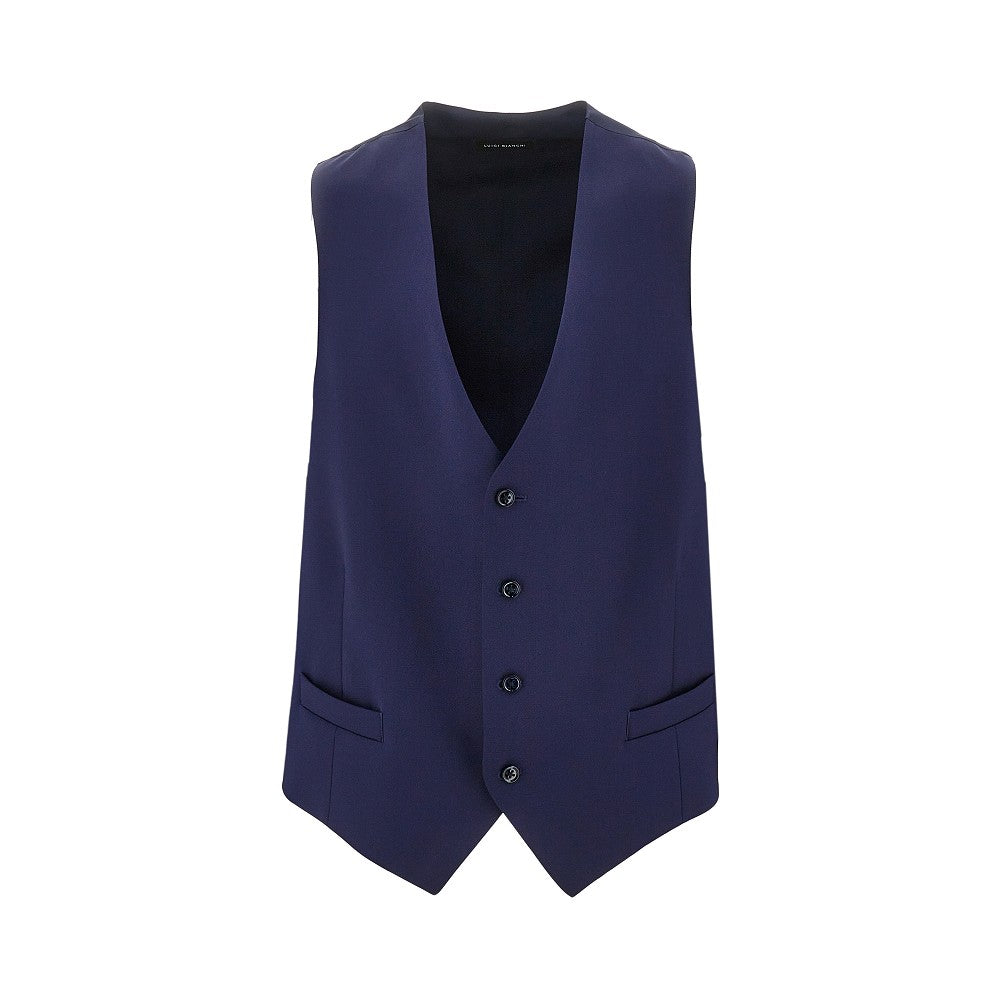 LUIGI BIANCHI Gilet sartoriale in lana vergine