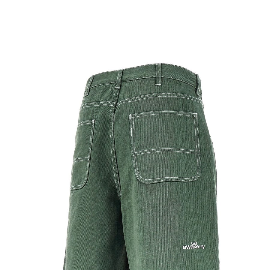 AWAKE NY Bermuda Double Knee in denim, view 4