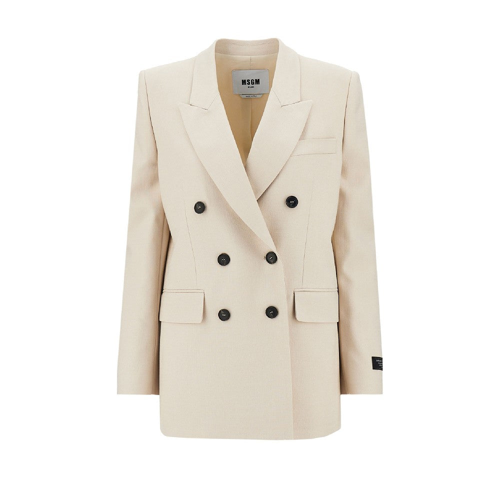 MSGM Giacca doppiopetto oversize in tela