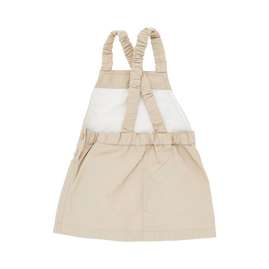 Moncler Mini abito in misto cotone con logo, view 2