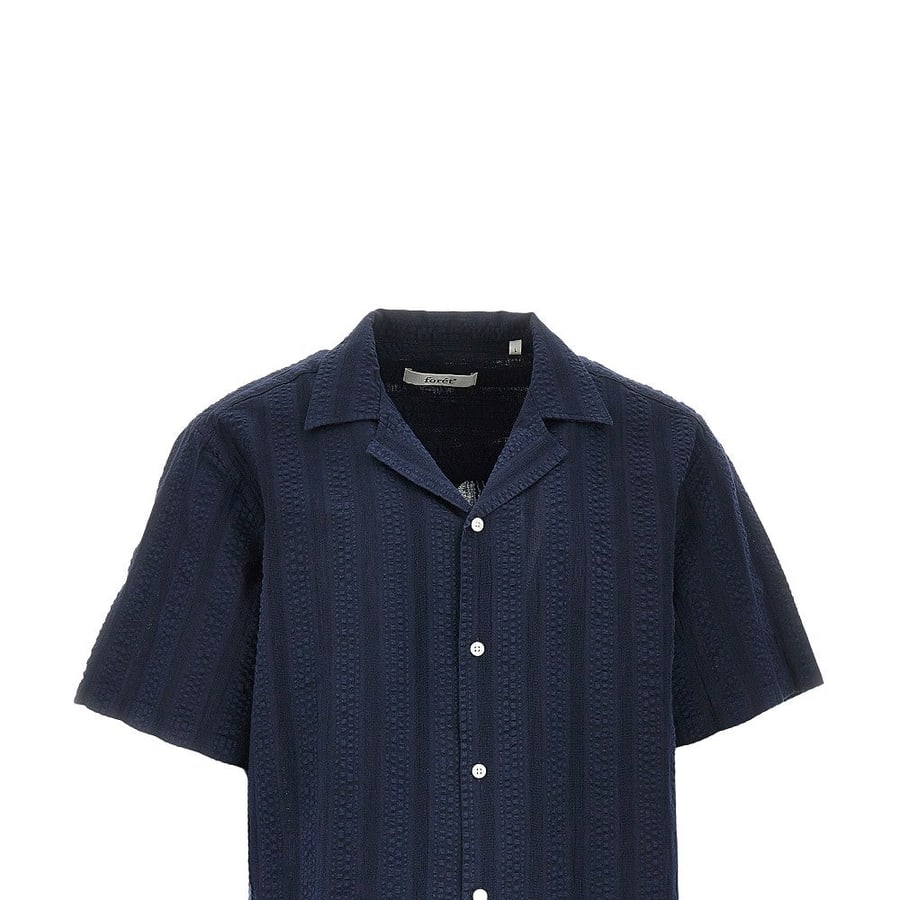 FORET Camicia in cotone jacquard 'Peer', view 2