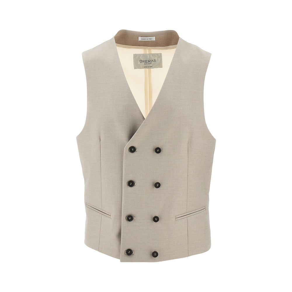 BRERAS Gilet sartoriale doppiopetto