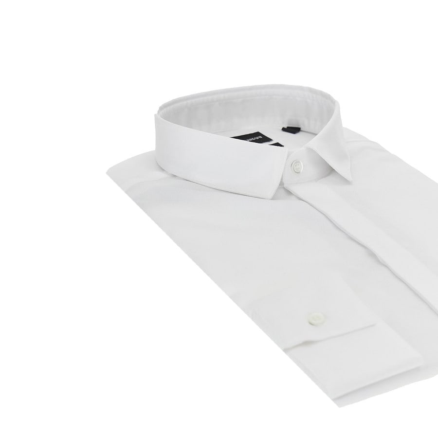 Emporio Armani Camicia in twill stretch, view 2