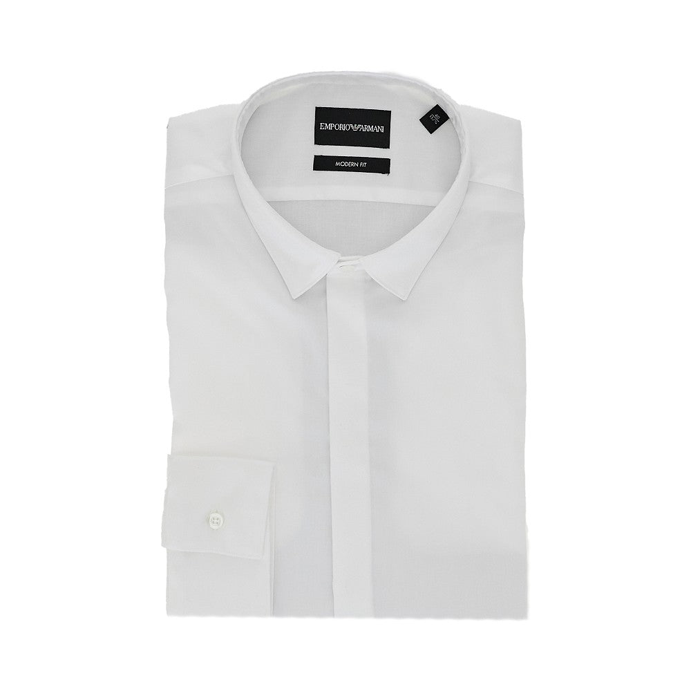 Emporio Armani Camicia in twill stretch