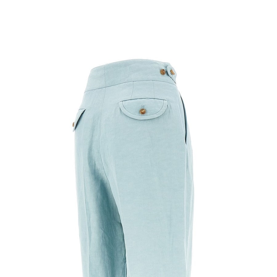 BLAZE Pantalone 'Tomo' in seta e lino, view 4