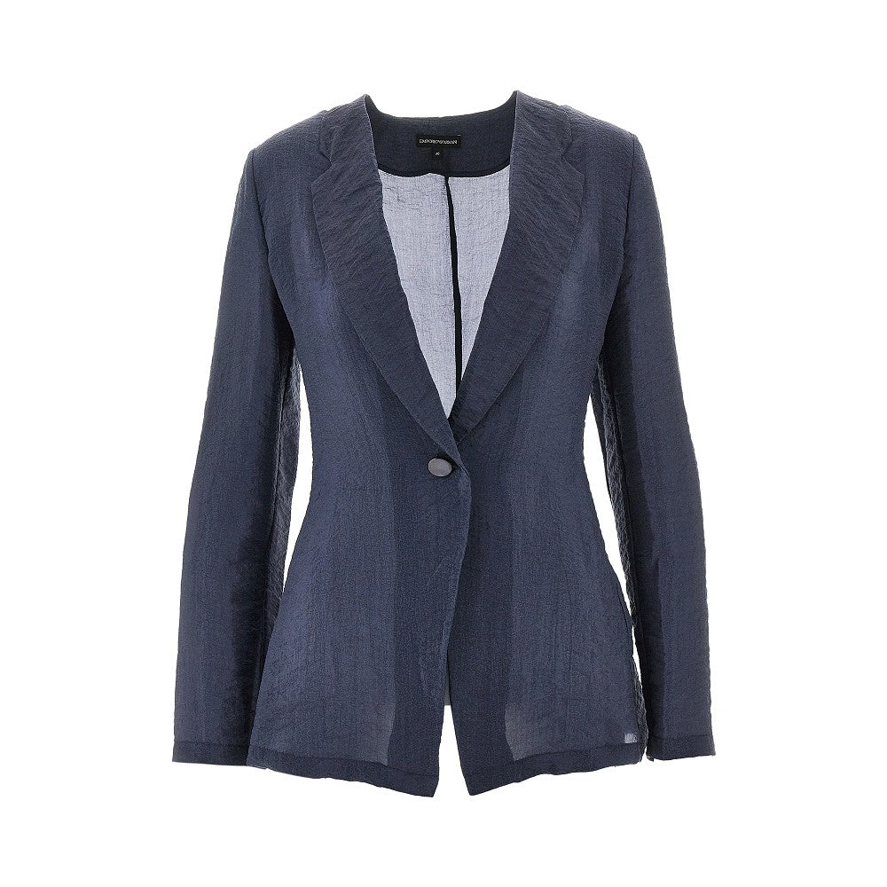 Emporio Armani Giacca monopetto in tecno creponne