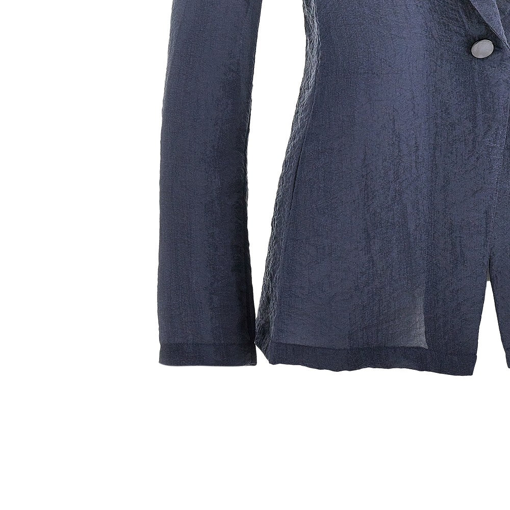 Emporio Armani Giacca monopetto in tecno creponne, view 2