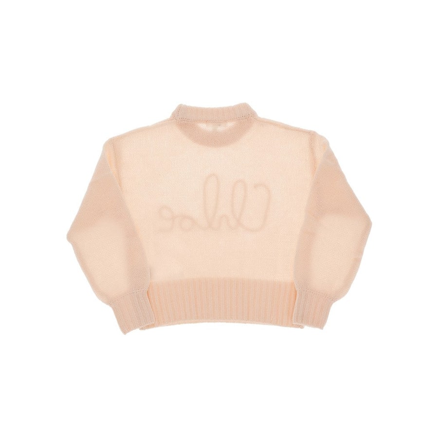 Chloé Pullover in cachemire e lana con logo, view 2