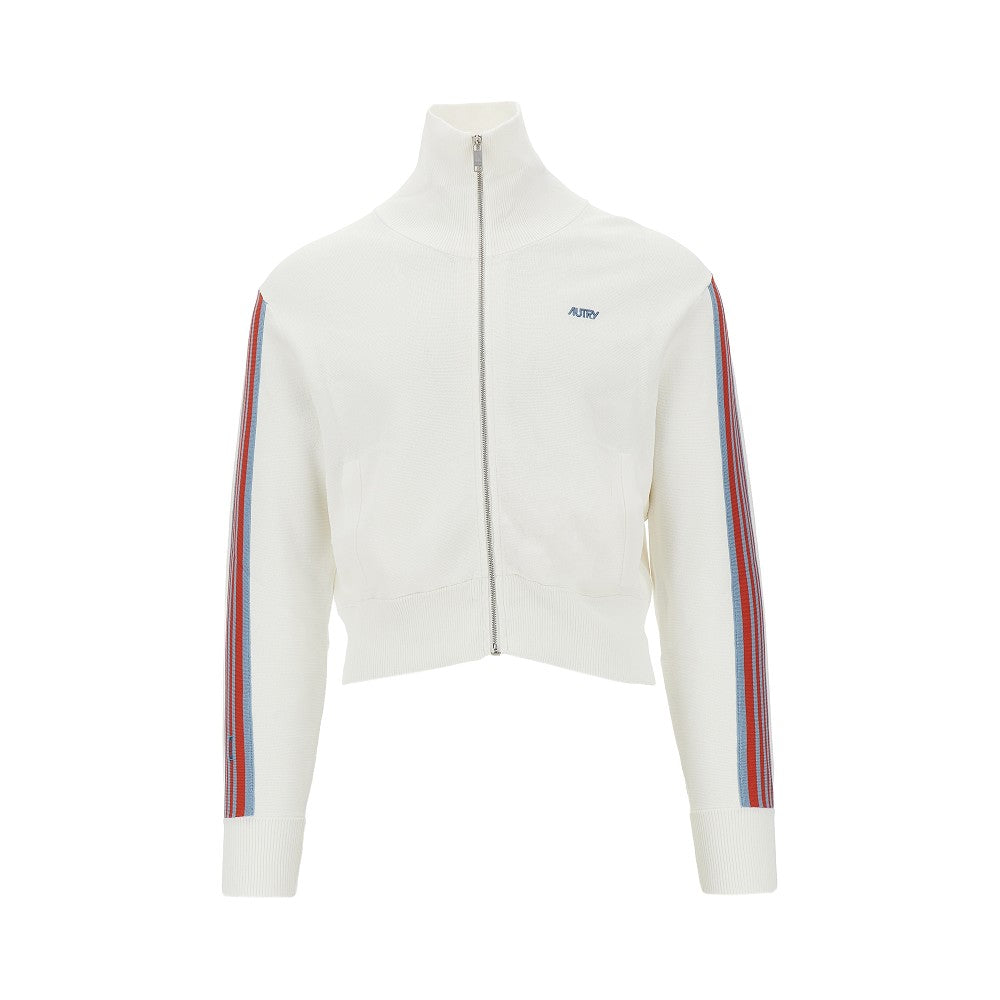 Autry Track jacket in maglia con logo ricamato