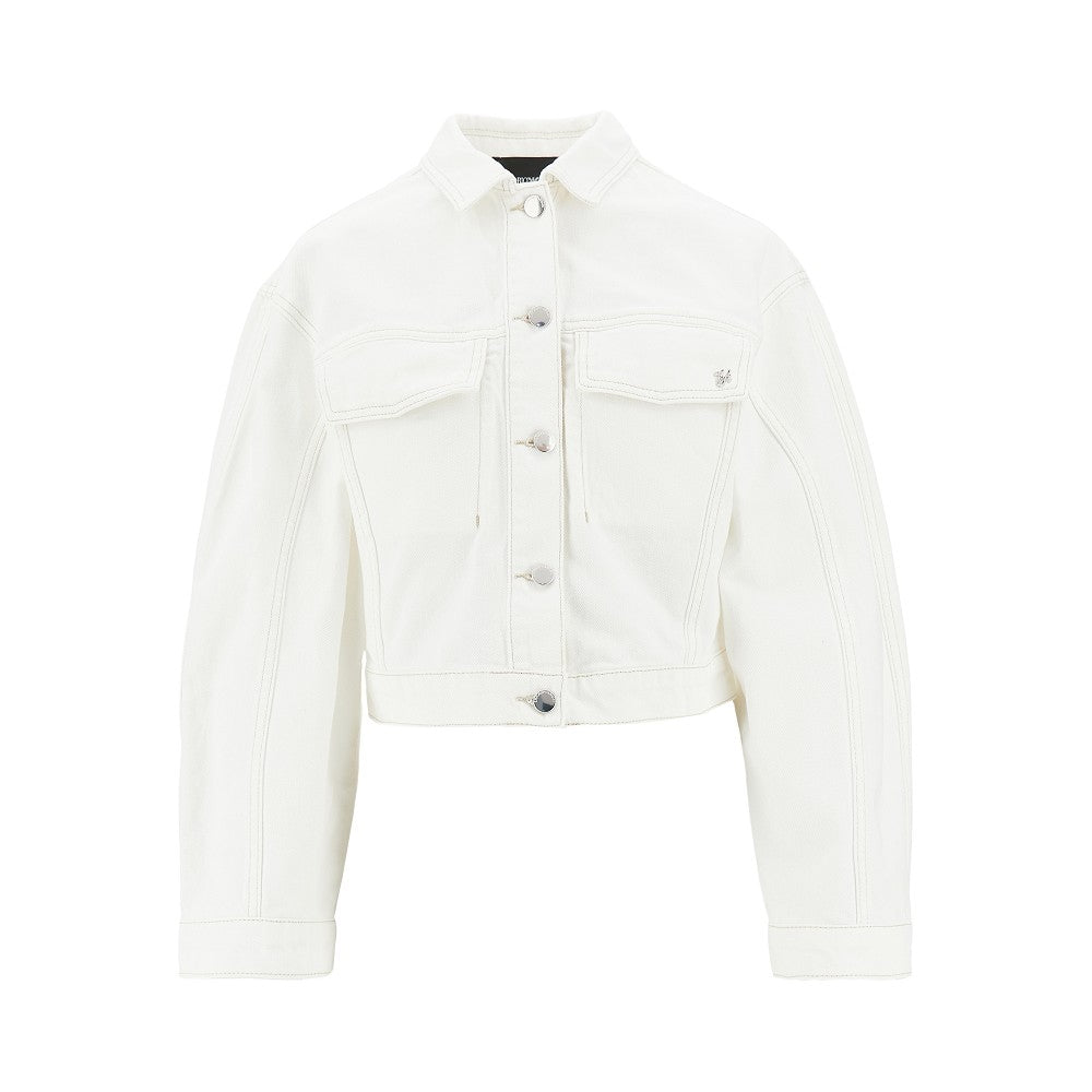 Emporio Armani Giacca cropped in denim