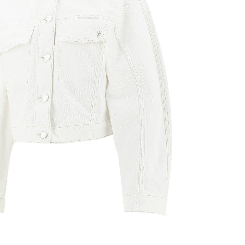 Emporio Armani Giacca cropped in denim, view 2