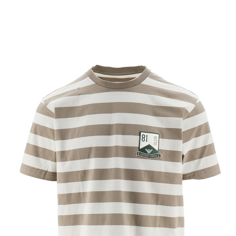 Emporio Armani T-shirt a righe con patch EA Club, view 2