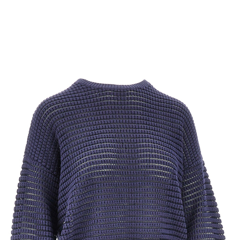 Emporio Armani Pullover in misto cachemire traforato, view 2