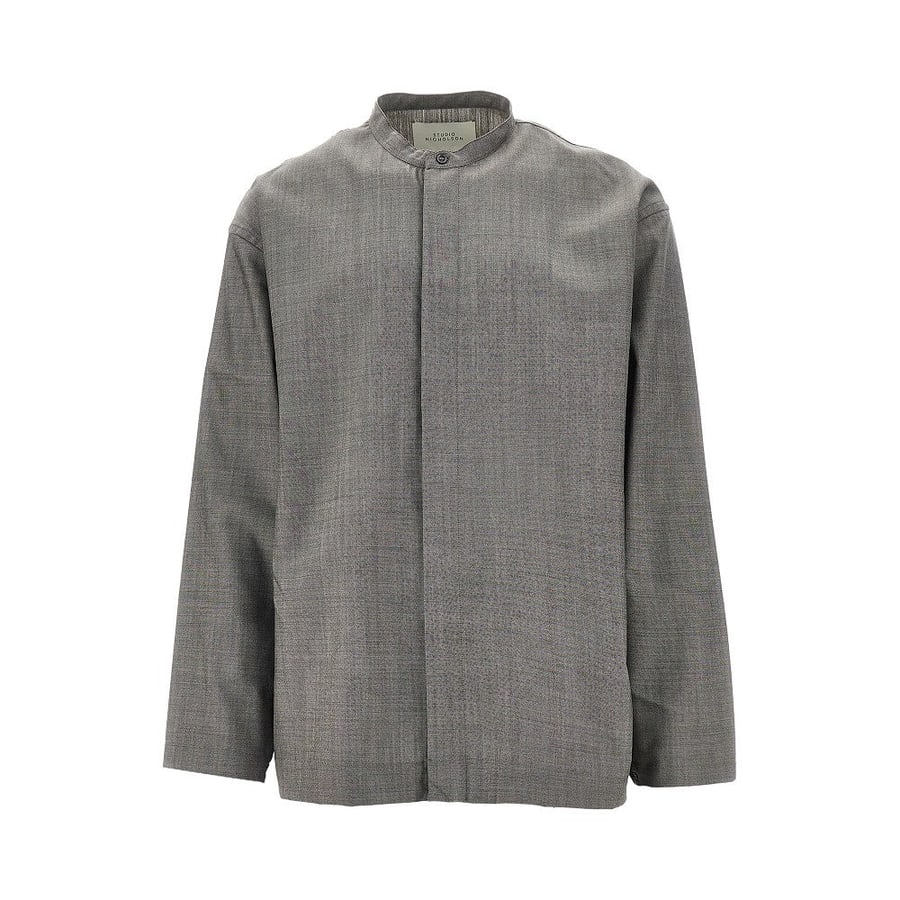 STUDIO NICHOLSON Camicia 'Karst' in Tropical Wool