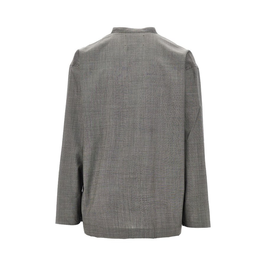 STUDIO NICHOLSON Camicia 'Karst' in Tropical Wool, view 3