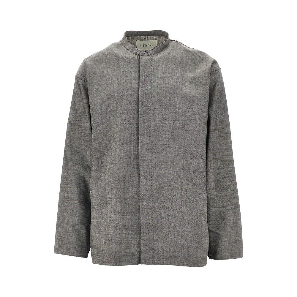 STUDIO NICHOLSON Camicia 'Karst' in Tropical Wool