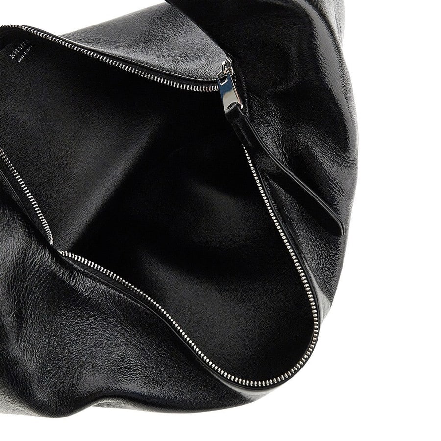KHAITE Borsa hobo 'Olivia' media in pelle, view 3