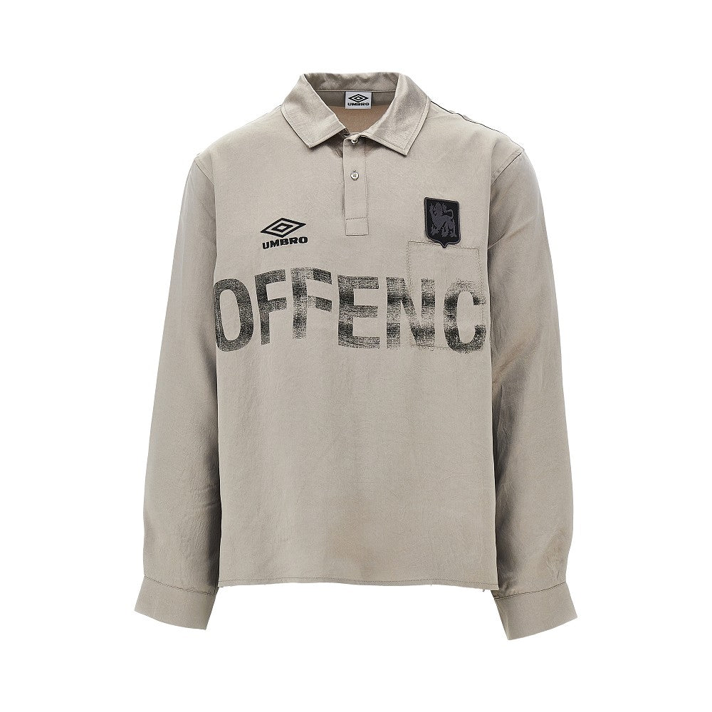 UMBRO Camicia in satin con ricamo logo e stampa