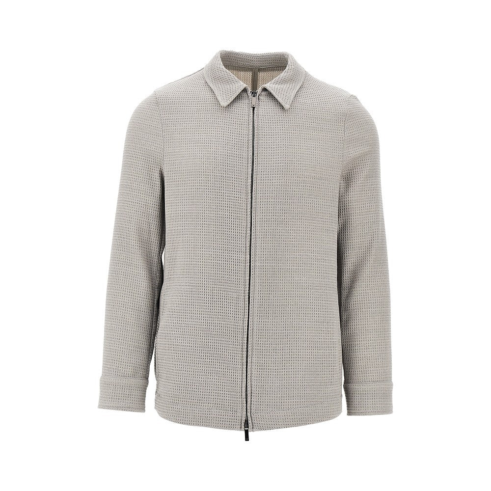 Emporio Armani Giacca in jersey waffle con zip