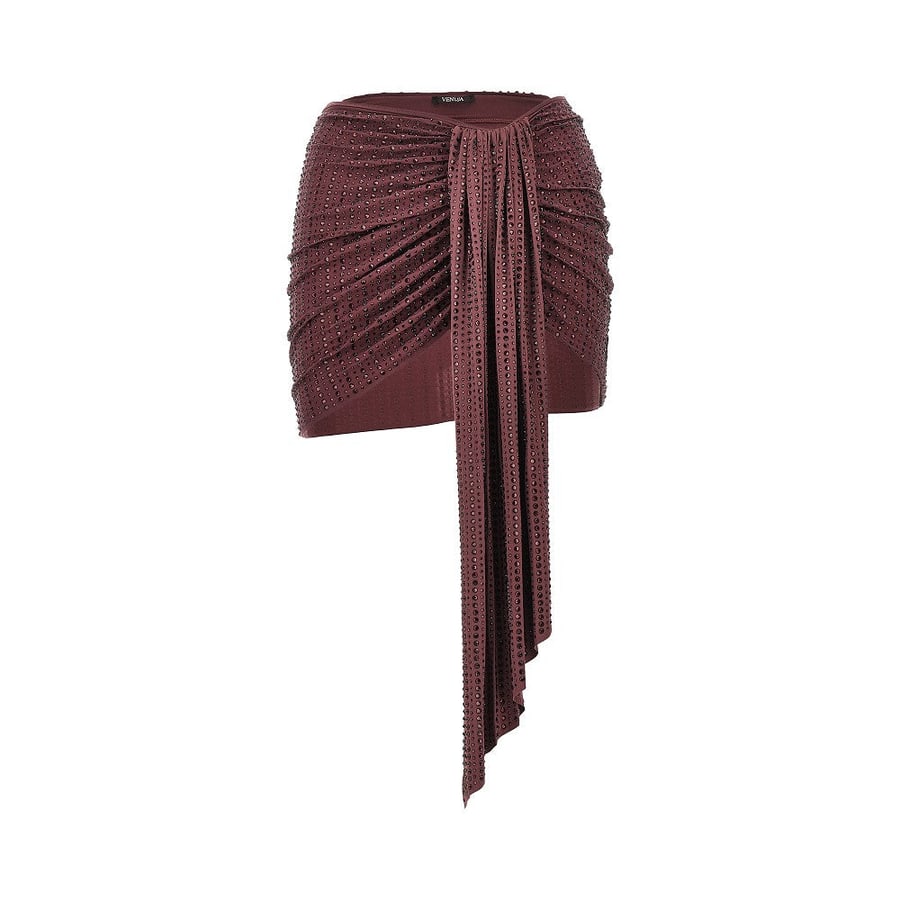 VENUJA Minigonna drappeggiata con strass