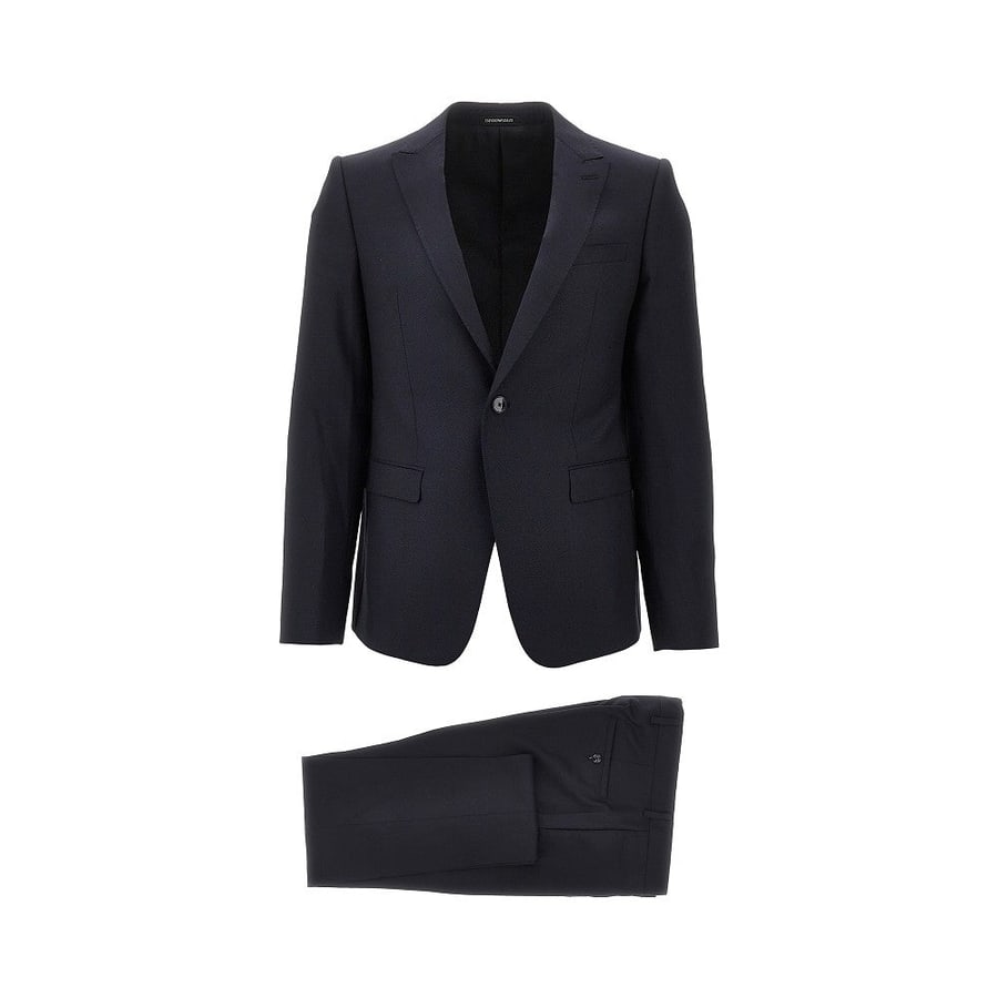 Emporio Armani Abito David Line in lana e seta jacquard